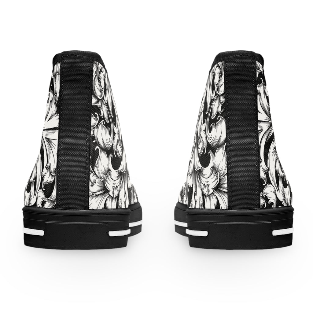 Stylish High Top Sneakers for Women, Trendy Footwear, Unique Design, Fashion Statement Shoes, Perfect Gift for Her