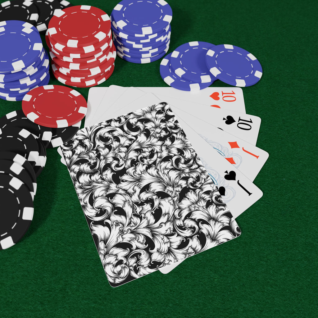 Stylish Playing Cards for Poker Nights, Game Night, Card Games, Collectibles, Unique Gift Idea, Black and White Design