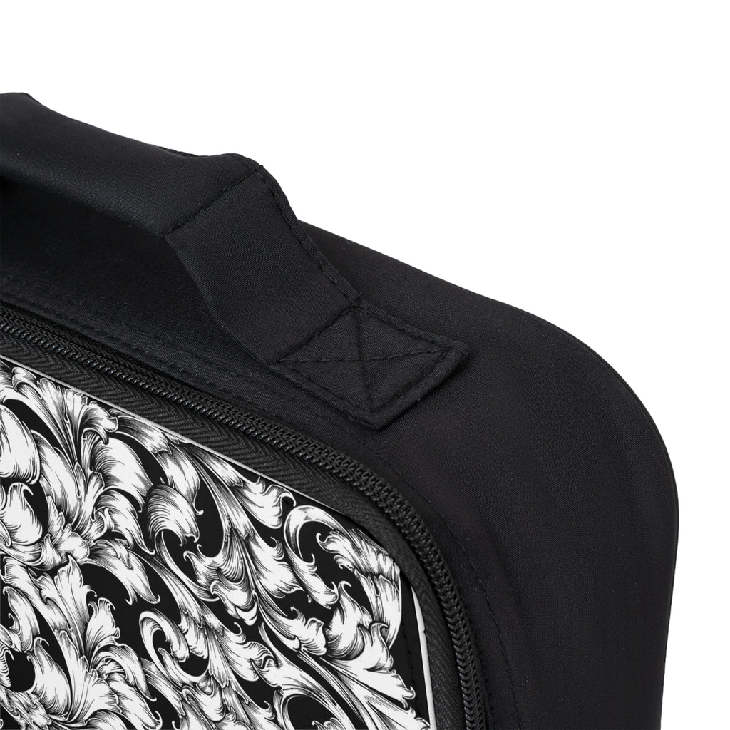 Chic Lunch Bag with Elegant Floral Design, Stylish Tote, Insulated Lunch Insulator, Perfect for Work, School, and Picnics
