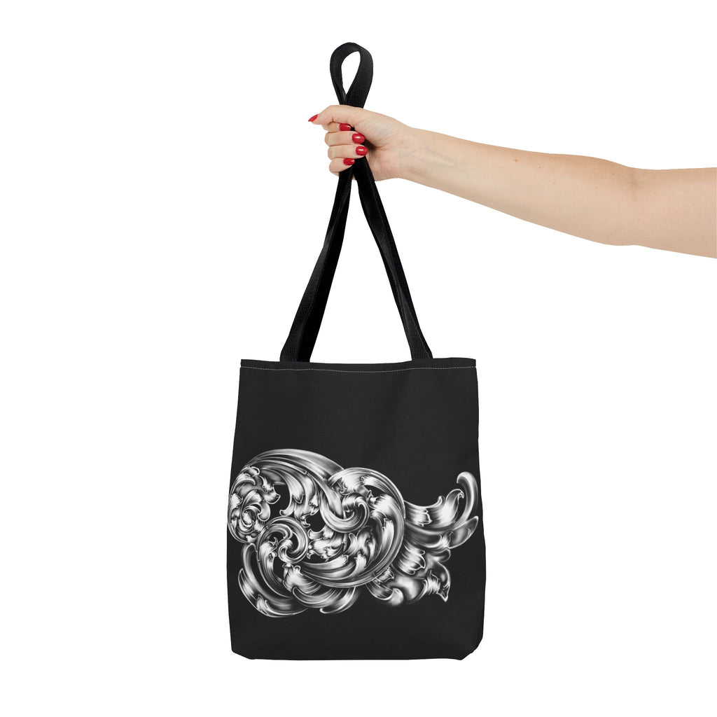 Chic Monochrome Tote Bag, Stylish Everyday Bag, Artful Grocery Tote, Trendy Gift for Art Lovers, AOP Tote for Shopping
