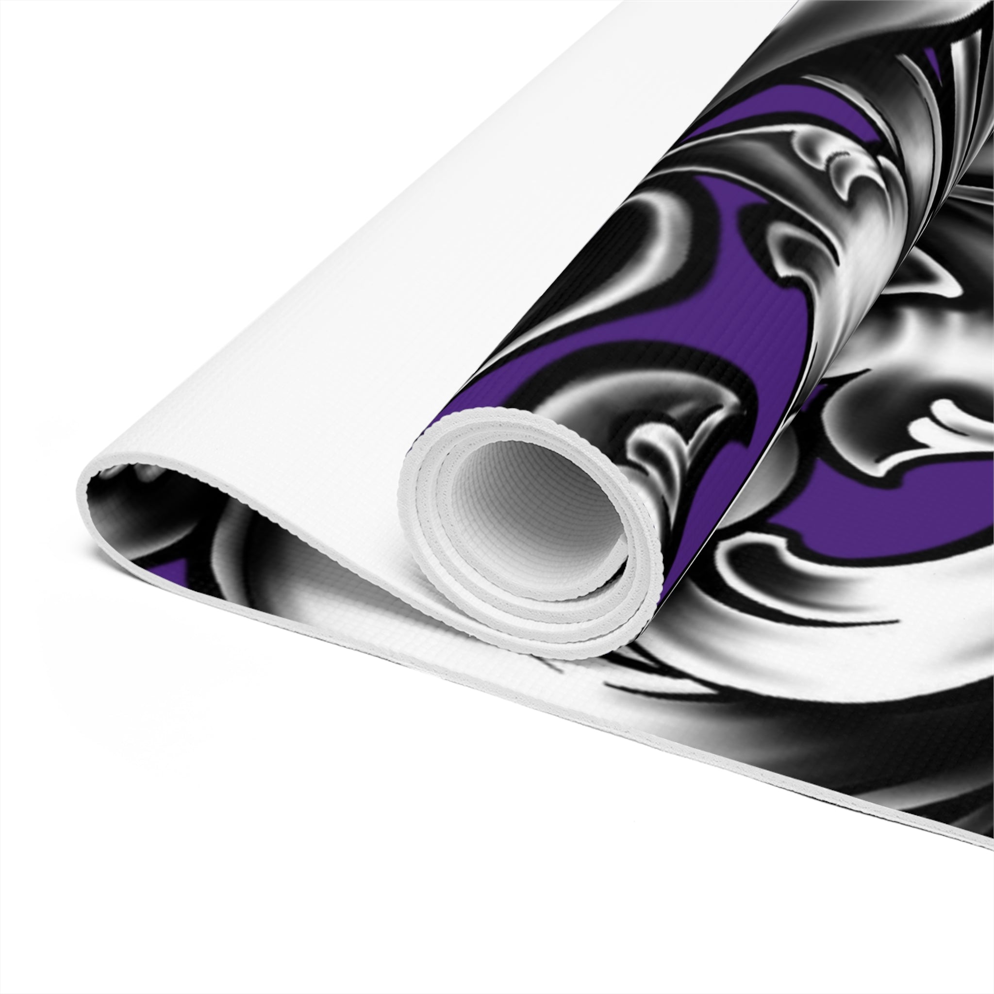 Elegant Metallic Swirl Foam Yoga Mat