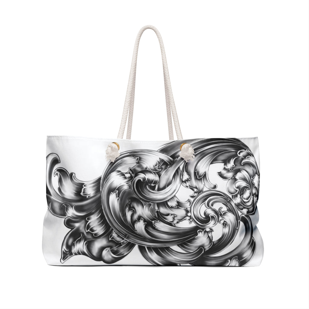 Elegant Swirl Weekender Bag | Travel Tote, Beach Bag, Overnight Bag, Gym Bag, Stylish Carryall