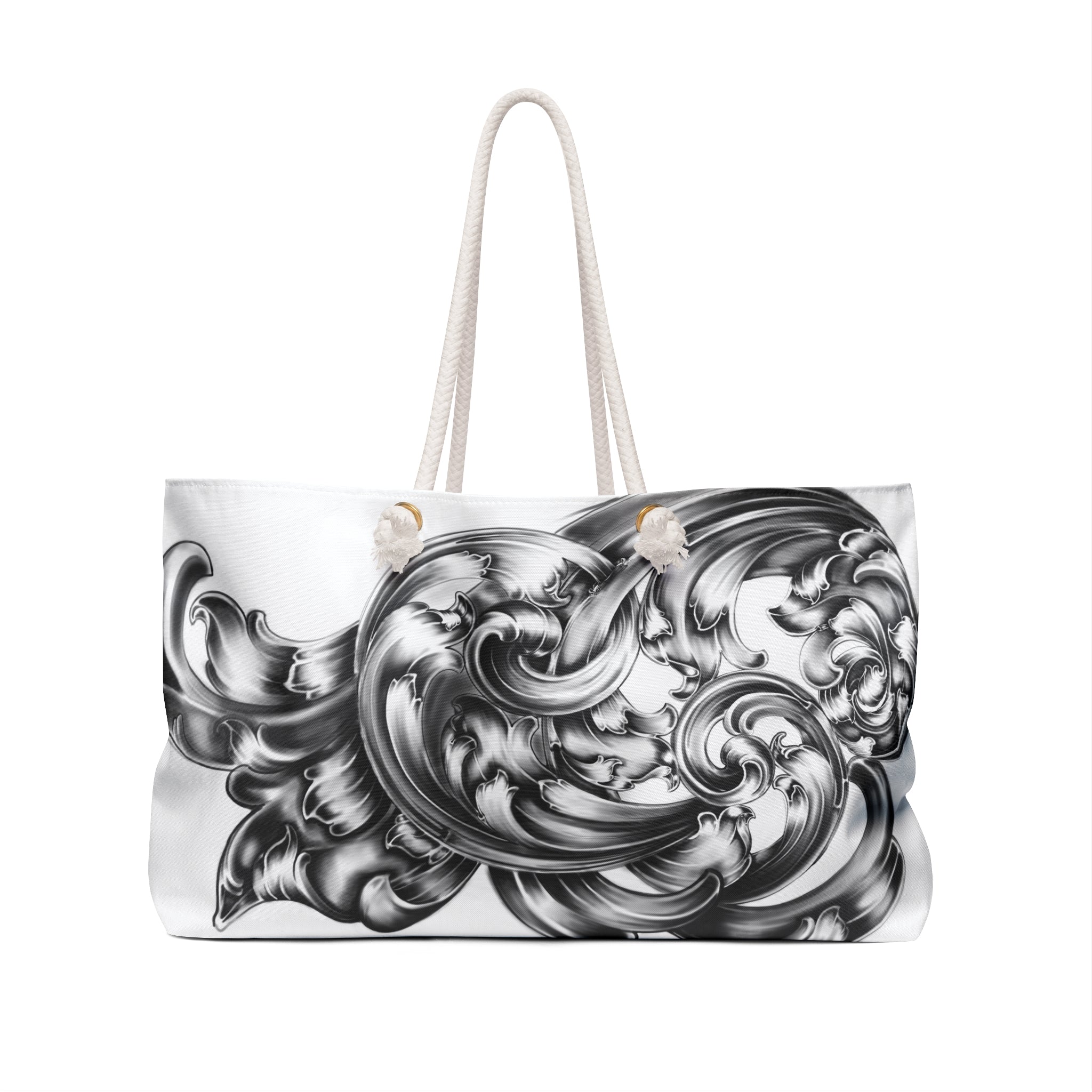 Elegant Swirl Weekender Bag | Travel Tote, Beach Bag, Overnight Bag, Gym Bag, Stylish Carryall