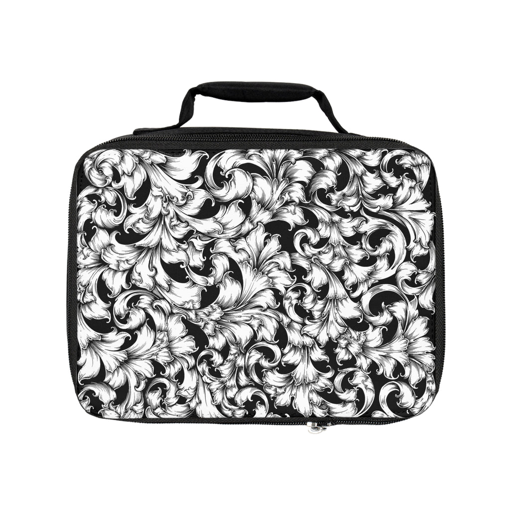 Chic Lunch Bag with Elegant Floral Design, Stylish Tote, Insulated Lunch Insulator, Perfect for Work, School, and Picnics