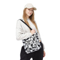Elegant Black and White Floral Tote Bag, Stylish Shopping Bag, Eco-Friendly Gift, Weekend Bag, Fashion Accessory, Travel Tote