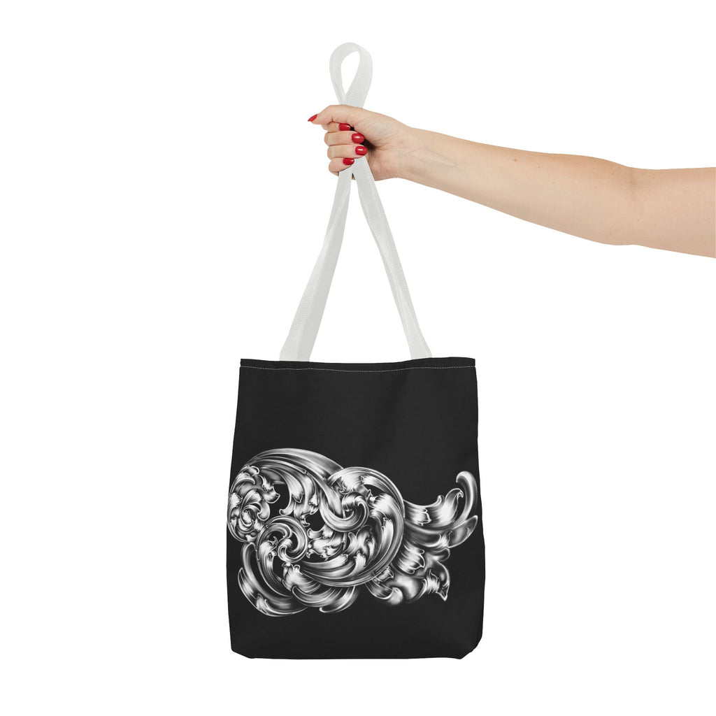 Chic Monochrome Tote Bag, Stylish Everyday Bag, Artful Grocery Tote, Trendy Gift for Art Lovers, AOP Tote for Shopping