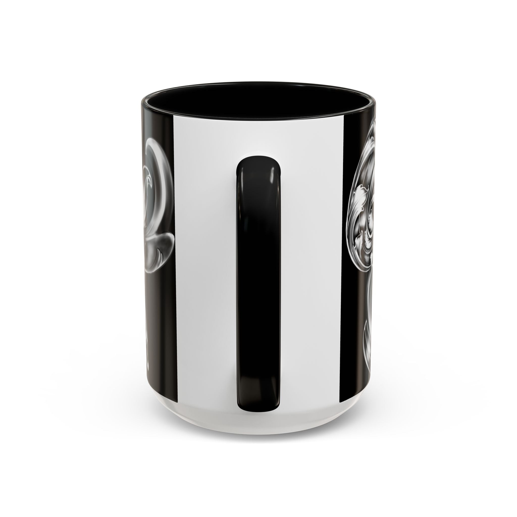 Elegant Black & Silver Accent Coffee Mug - Decorative Drinkware for Home, Office, Gift Idea, Unique Design, Coffee Lover's Mug