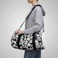 Elegant Black and White Duffel Bag, Stylish Gym Bag, Travel Holdall, Chic Sport Bag, Gift for Fitness Enthusiasts, Stylish Weekender