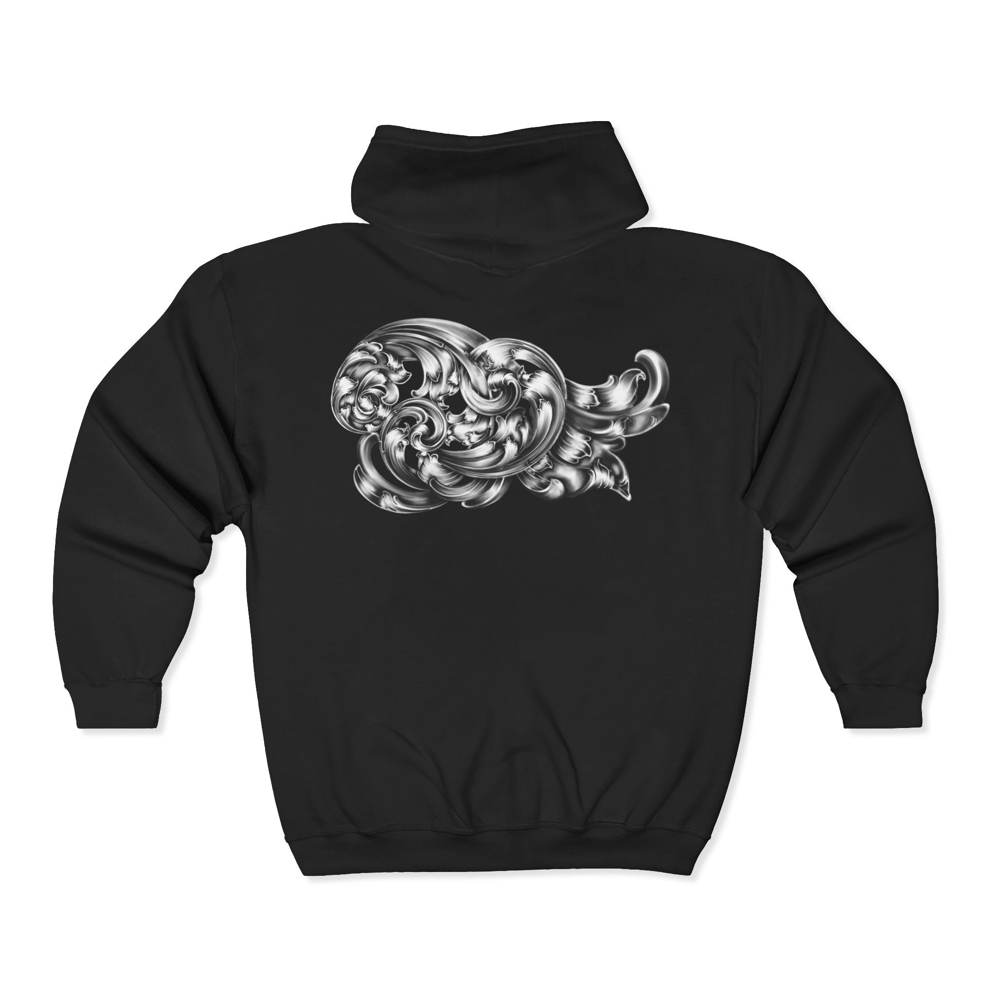 Stylish Hooded Sweatshirt with Artistic Swirl Design, Perfect for Casual Wear, Art Lovers, Unisex Zip-Up Hoody, Gifts, Streetwear