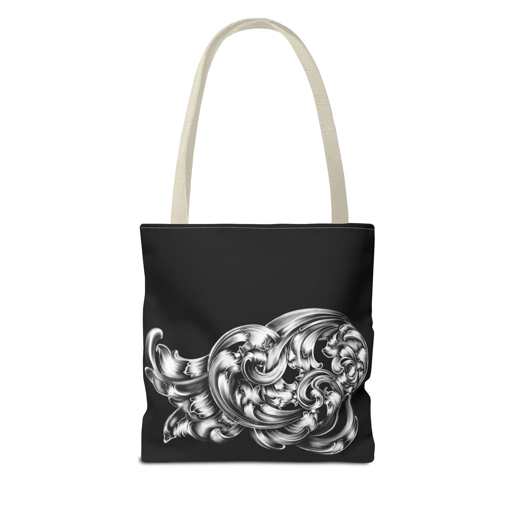 Chic Monochrome Tote Bag, Stylish Everyday Bag, Artful Grocery Tote, Trendy Gift for Art Lovers, AOP Tote for Shopping