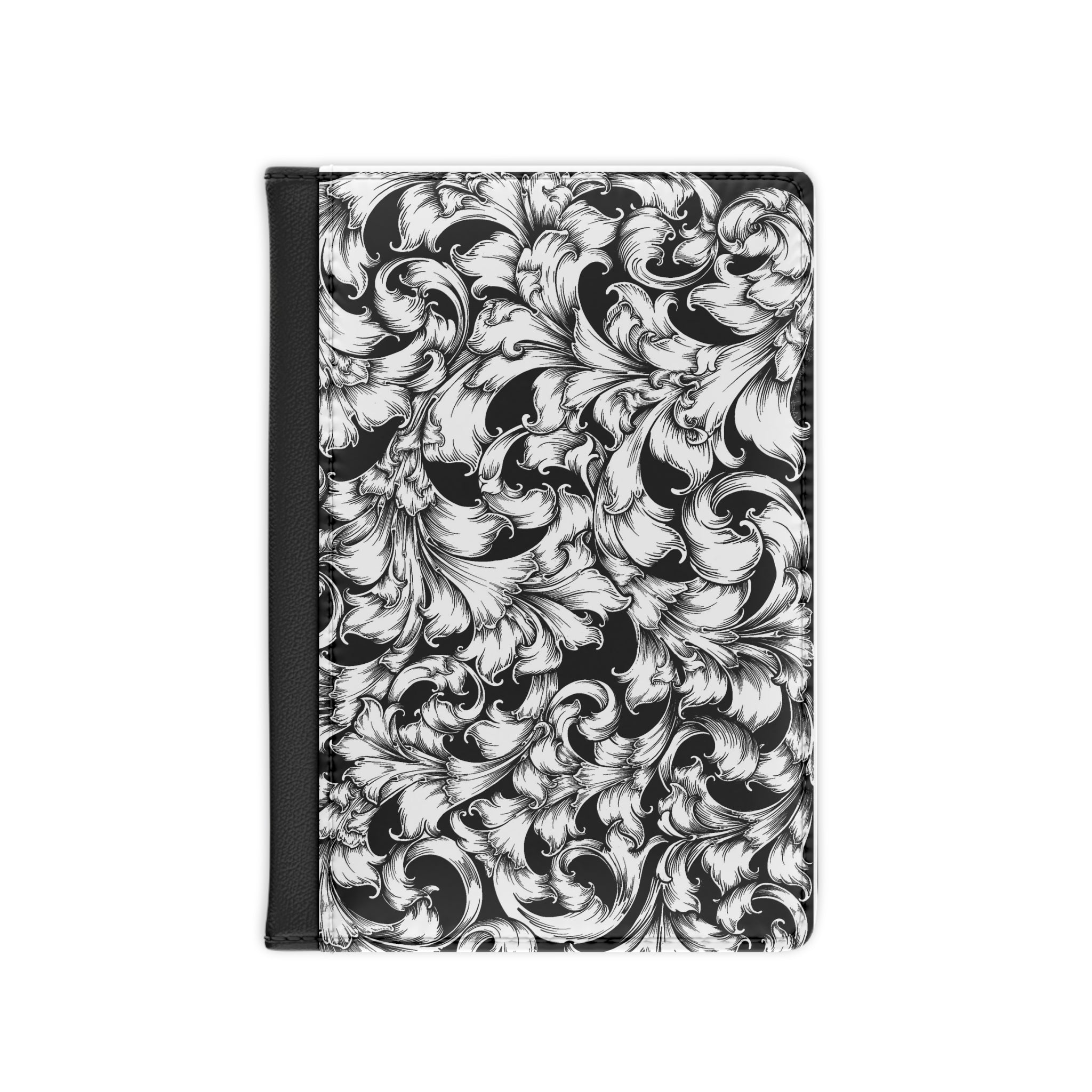 Elegant Black & White Passport Cover - Travel Accessory, Gift for Travelers, Wanderlust, Travel Journal, Stylish Organizer