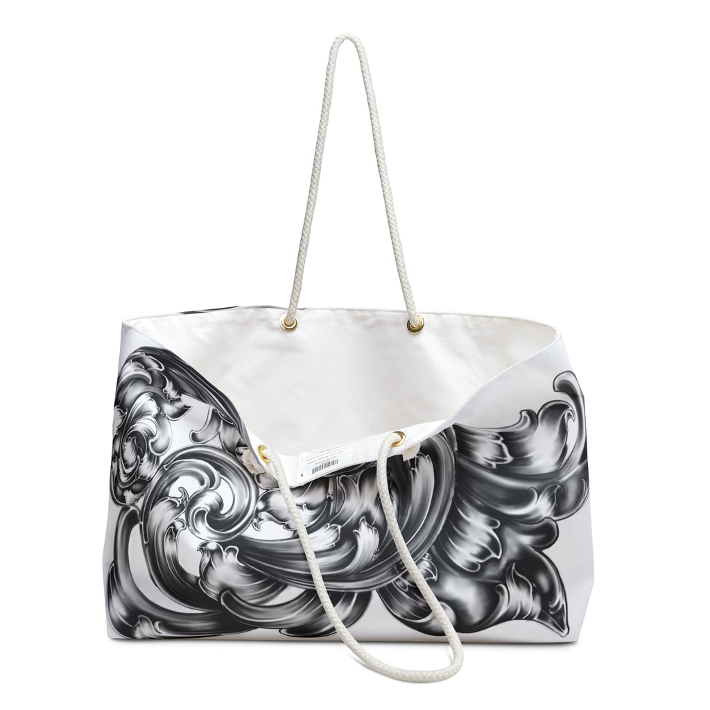 Elegant Swirl Weekender Bag | Travel Tote, Beach Bag, Overnight Bag, Gym Bag, Stylish Carryall