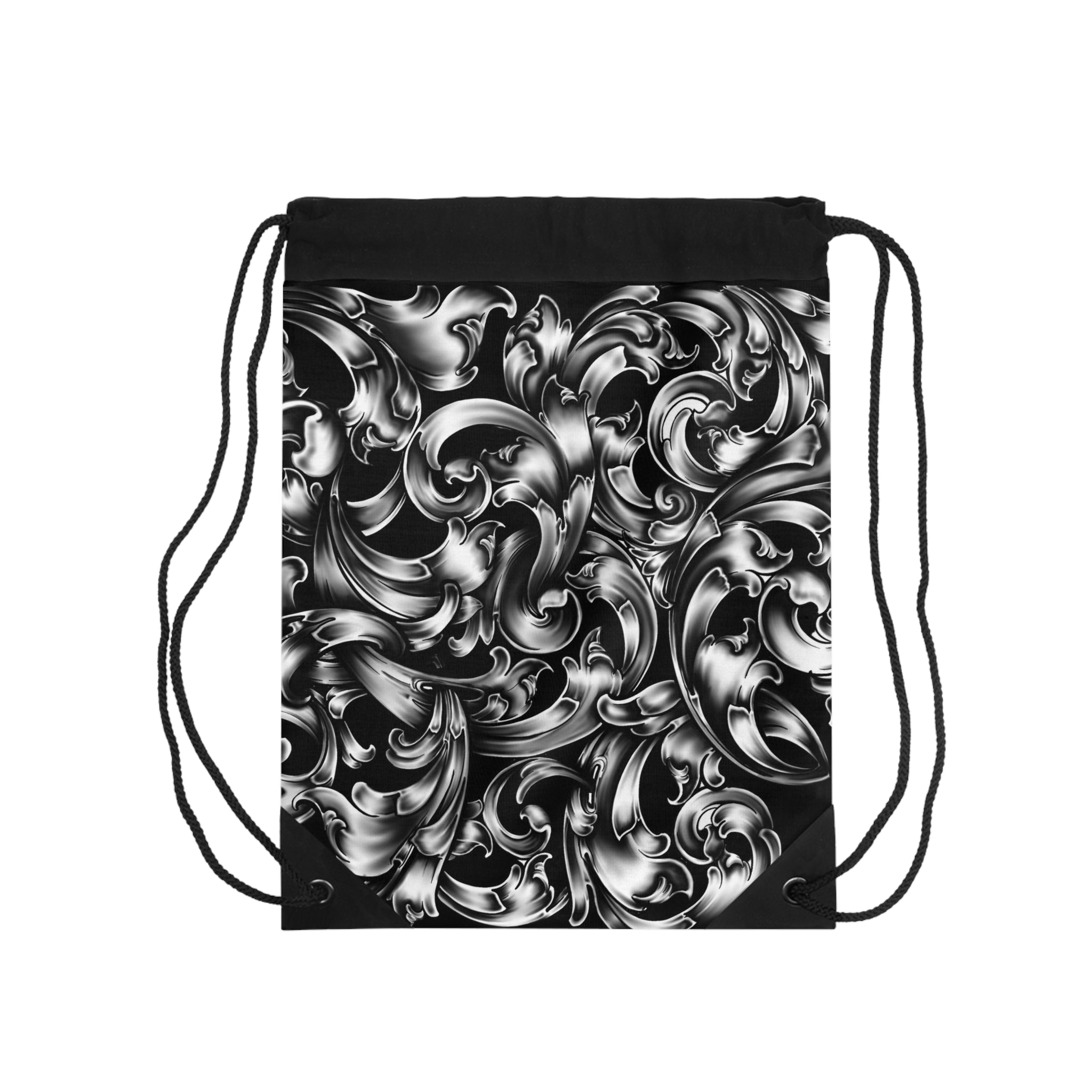 Elegant Swirl Drawstring Bag - Stylish Travel & Gym Accessory