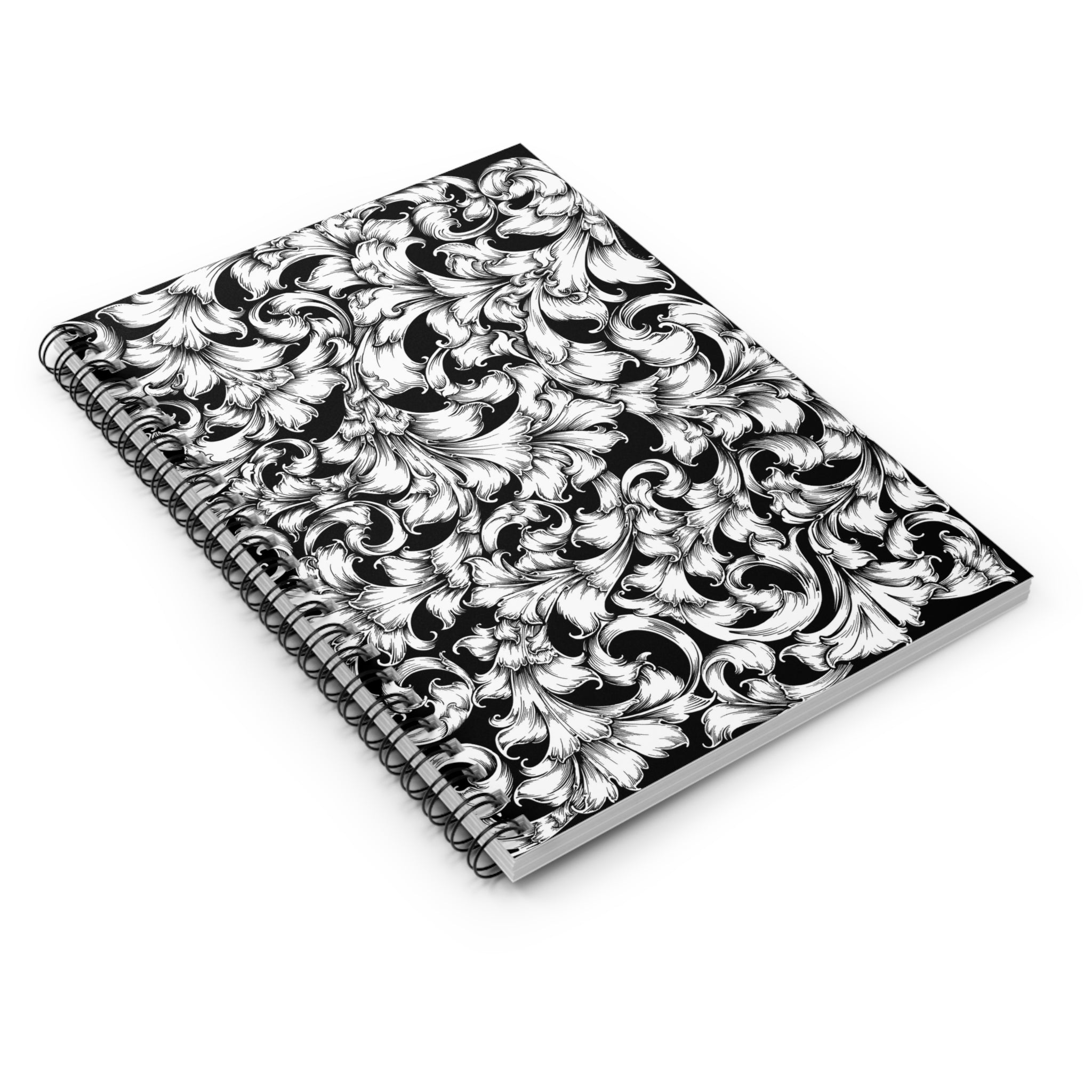 Elegant Floral Spiral Notebook - Ruled Line, Ideal for Journaling, Note-taking, Gifts, School, Office