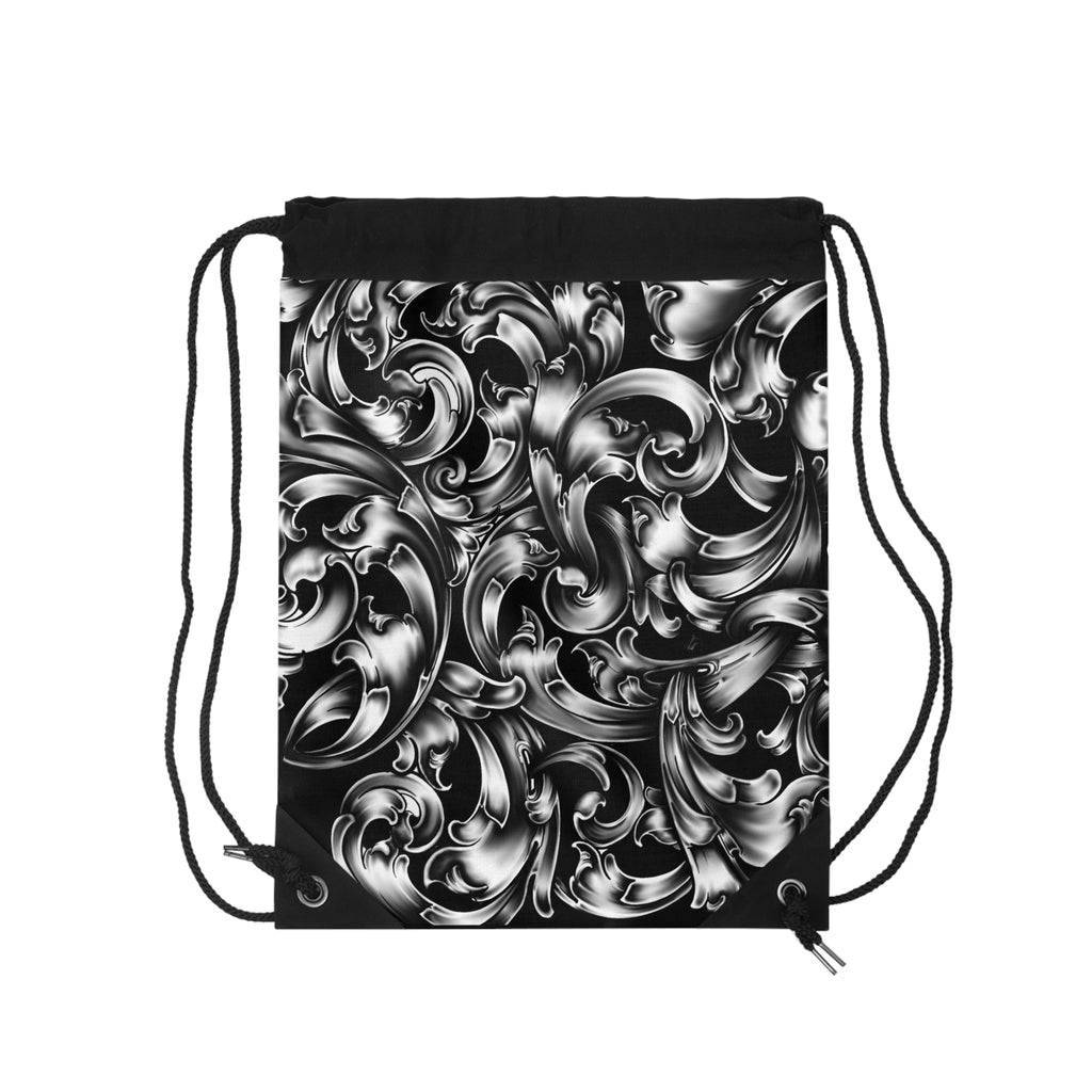 Elegant Swirl Drawstring Bag - Stylish Travel & Gym Accessory