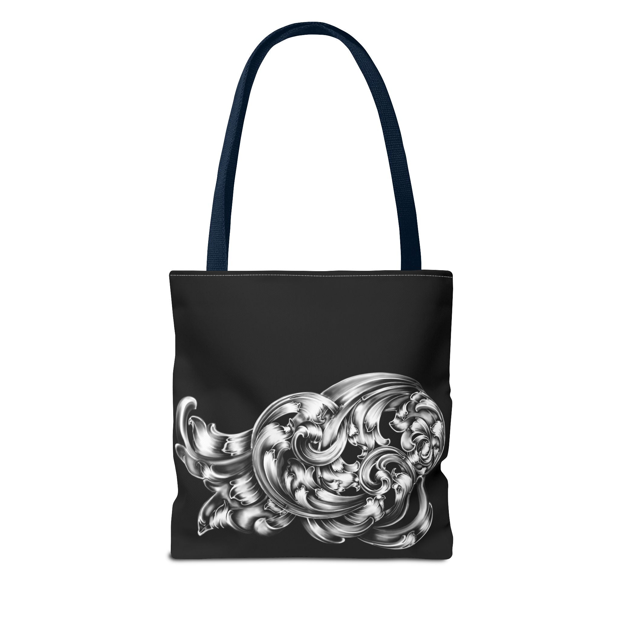 Chic Monochrome Tote Bag, Stylish Everyday Bag, Artful Grocery Tote, Trendy Gift for Art Lovers, AOP Tote for Shopping