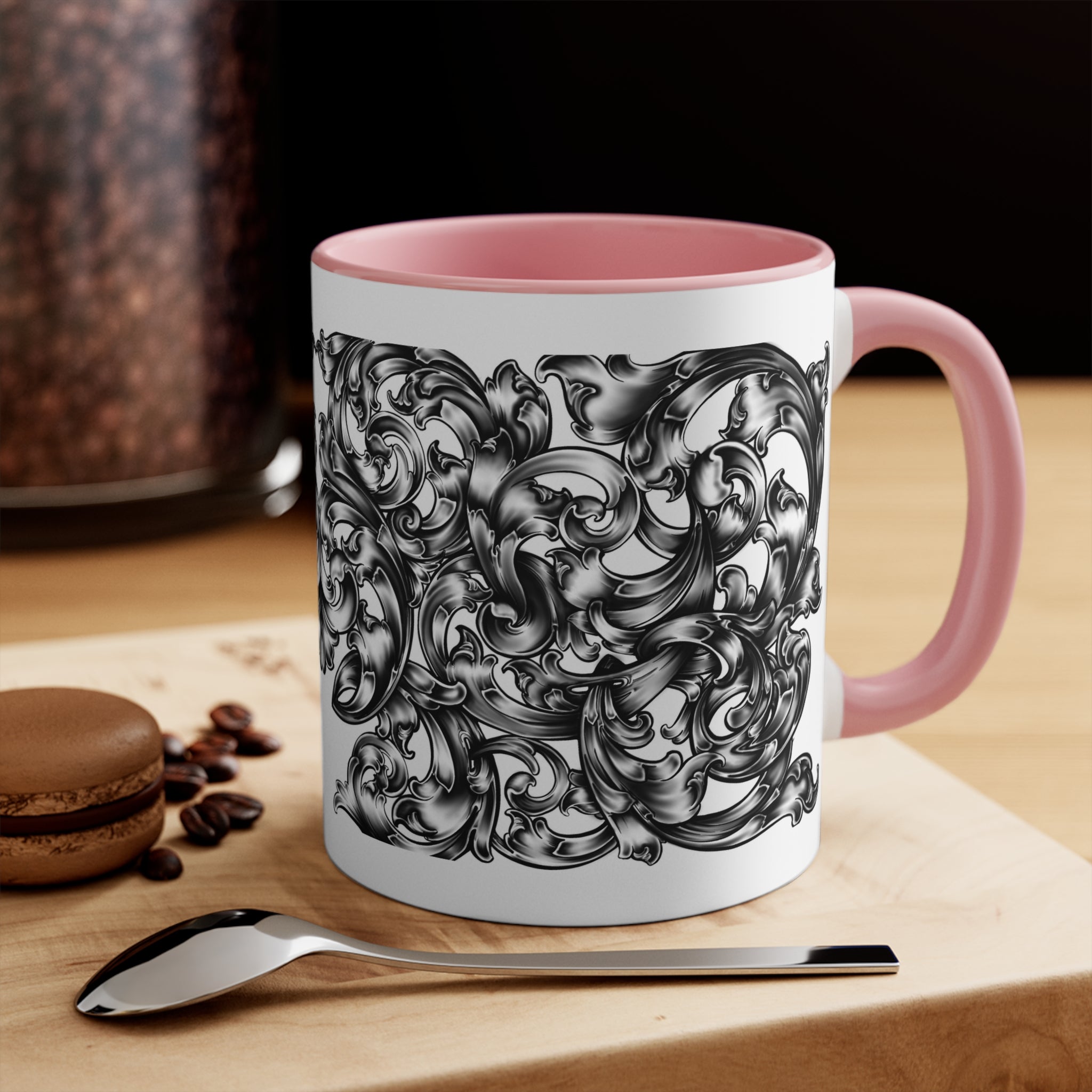 Elegant Artistic Accent Mugs, Vintage Style Coffee Cup, Decorative Drinkware, Unique Gift for Her, Home Decor, Birthday Present