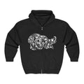 Stylish Hooded Sweatshirt with Artistic Swirl Design, Perfect for Casual Wear, Art Lovers, Unisex Zip-Up Hoody, Gifts, Streetwear