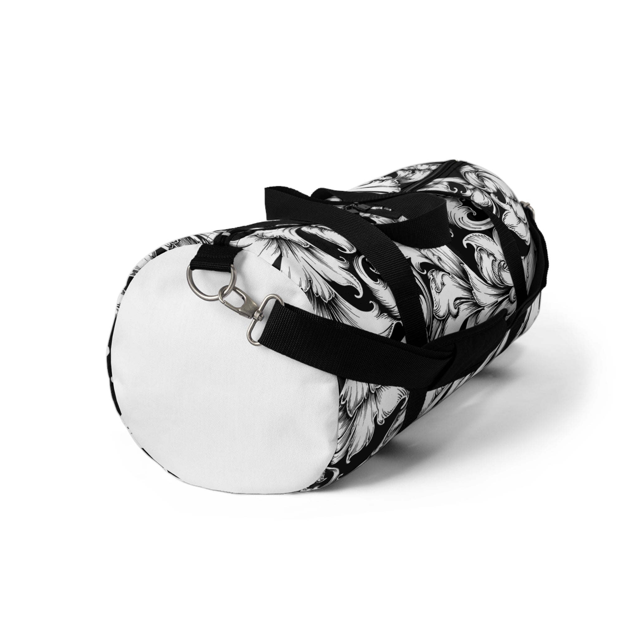 Elegant Black and White Duffel Bag, Stylish Gym Bag, Travel Holdall, Chic Sport Bag, Gift for Fitness Enthusiasts, Stylish Weekender