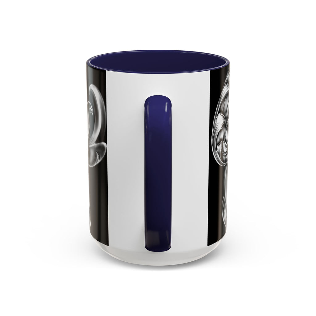 Elegant Black & Silver Accent Coffee Mug - Decorative Drinkware for Home, Office, Gift Idea, Unique Design, Coffee Lover's Mug