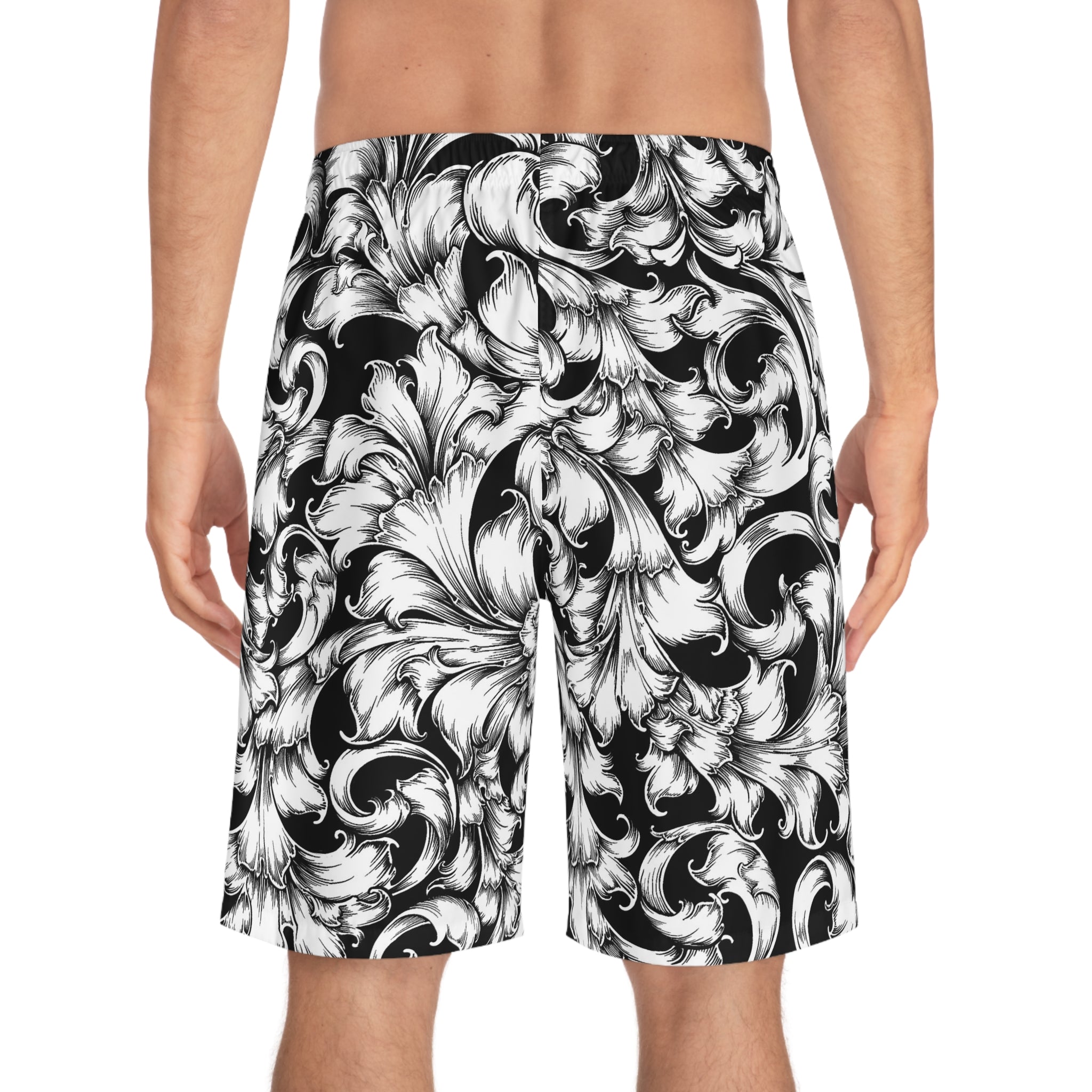 Stylish Men's Board Shorts, AOP Swim Trunks, Summer Beachwear, Pool Party Attire, Vacation Essentials