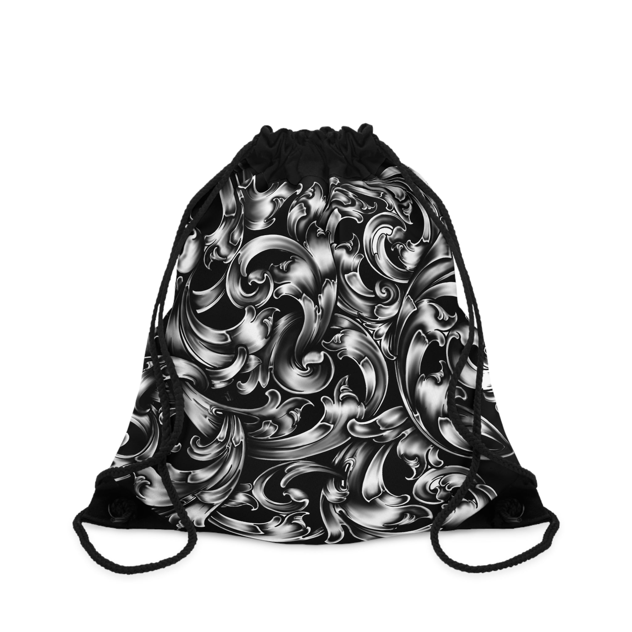 Elegant Swirl Drawstring Bag - Stylish Travel & Gym Accessory