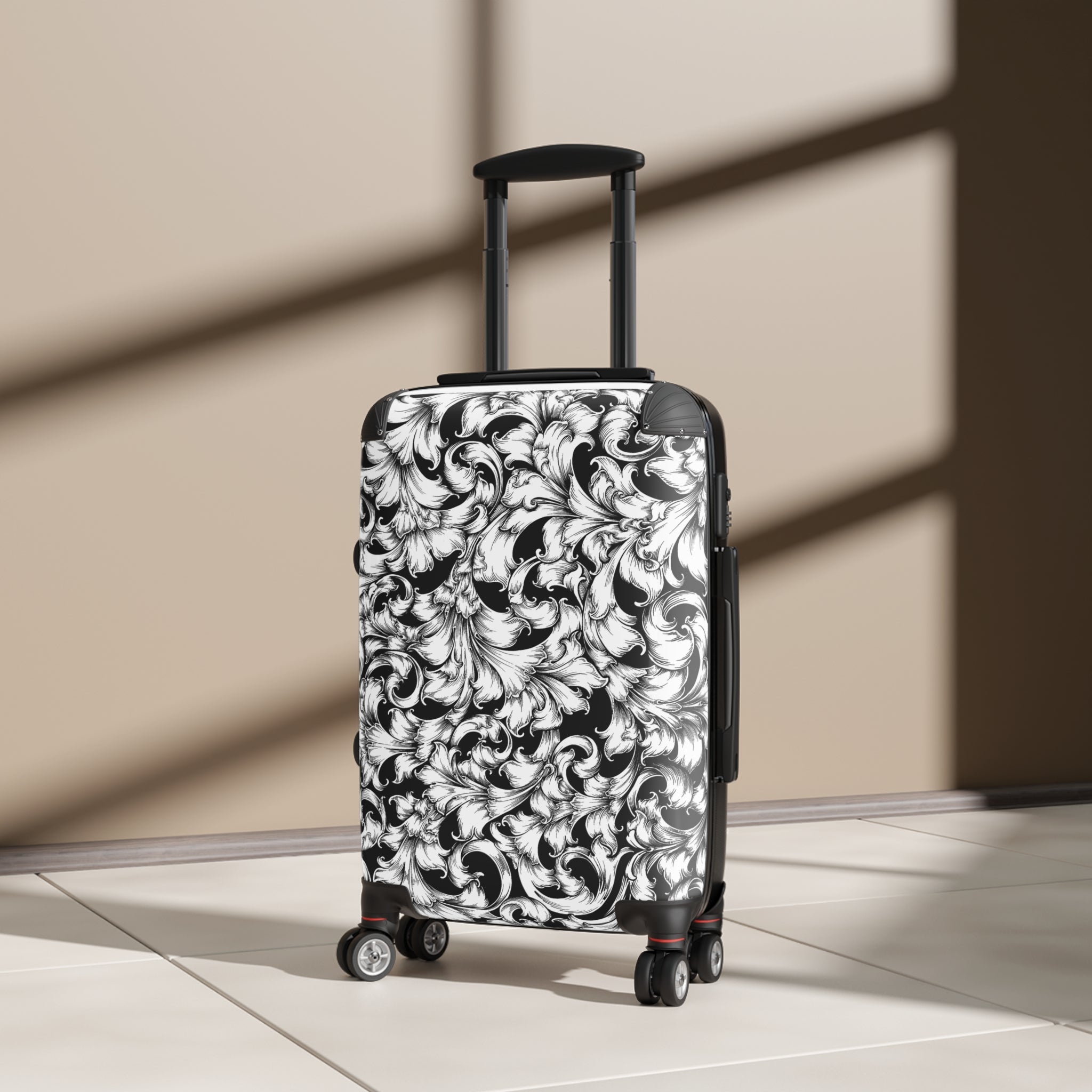 Elegant Floral Print Suitcase, Travel Luggage, Stylish Carry-On, Vacation Essentials, Trendy Travel Accessory, Perfect Gift for Jetsetters