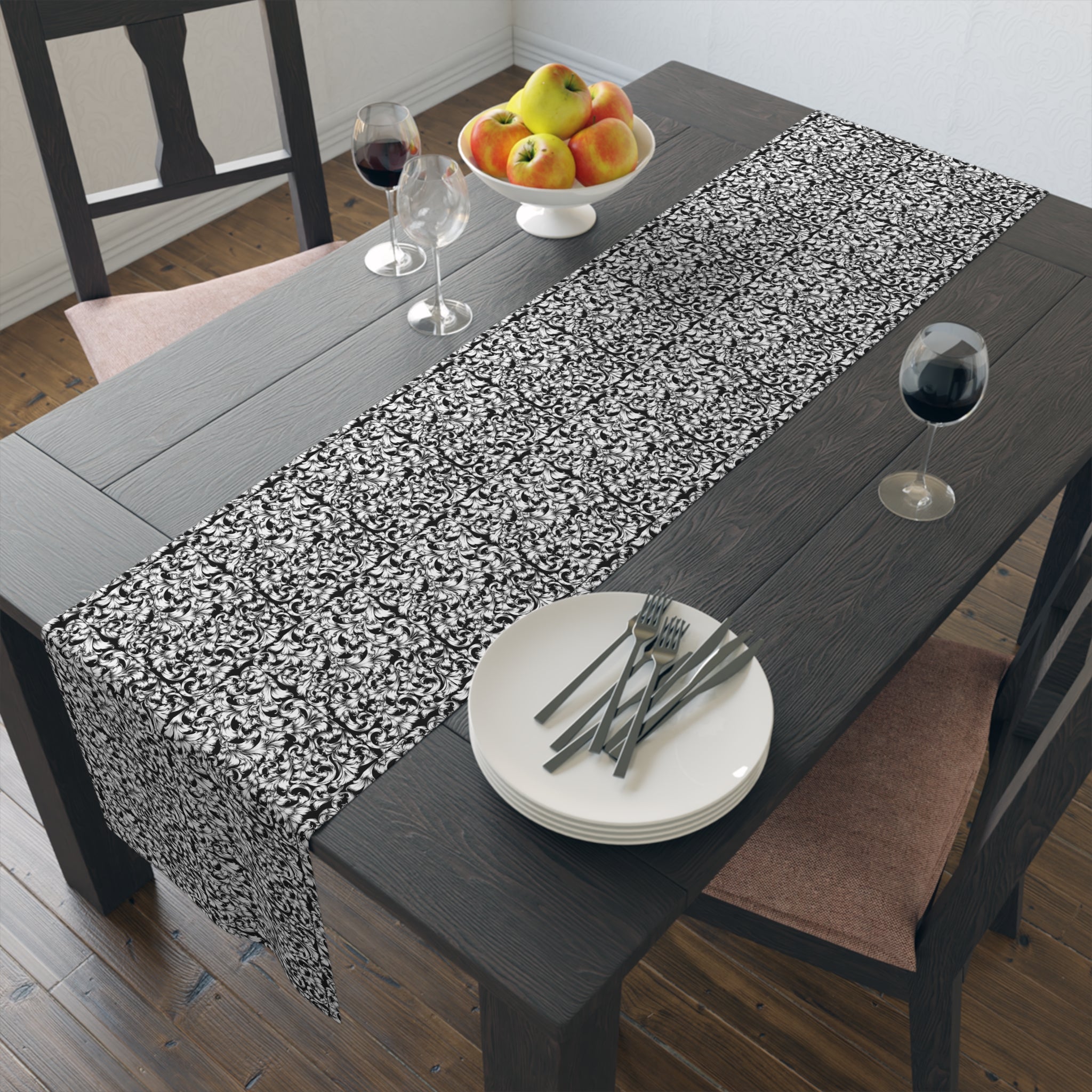 Chic Table Runner for Modern Dining, Cotton-Poly Decor, Ideal for Weddings, Thanksgiving, Home Styling, Casual Gatherings