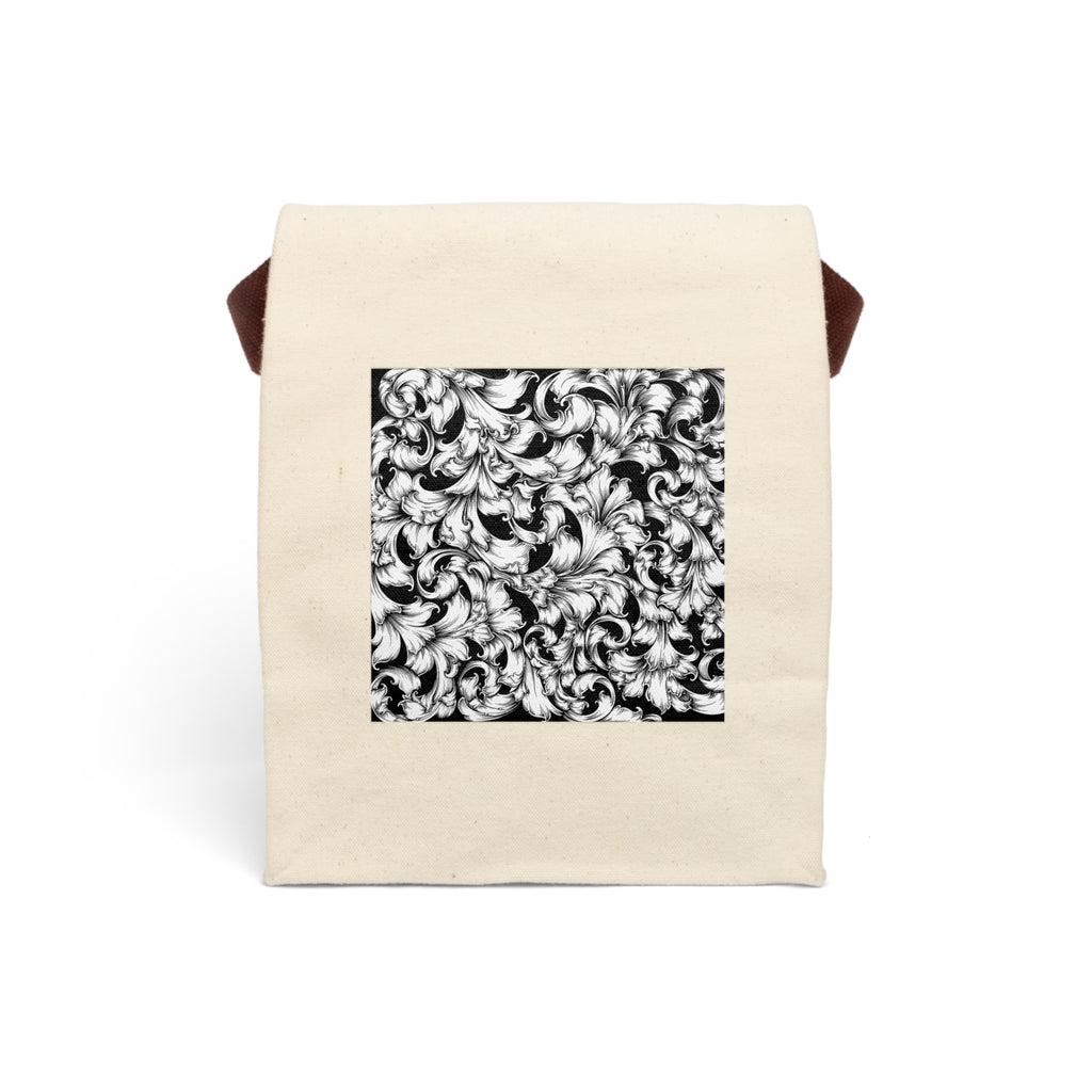 Stylish Canvas Lunch Tote with Strap, Eco-Friendly Lunch Bag, Reusable Snack Carrier, Chic Picnic Tote, Personalized Gift for Adults