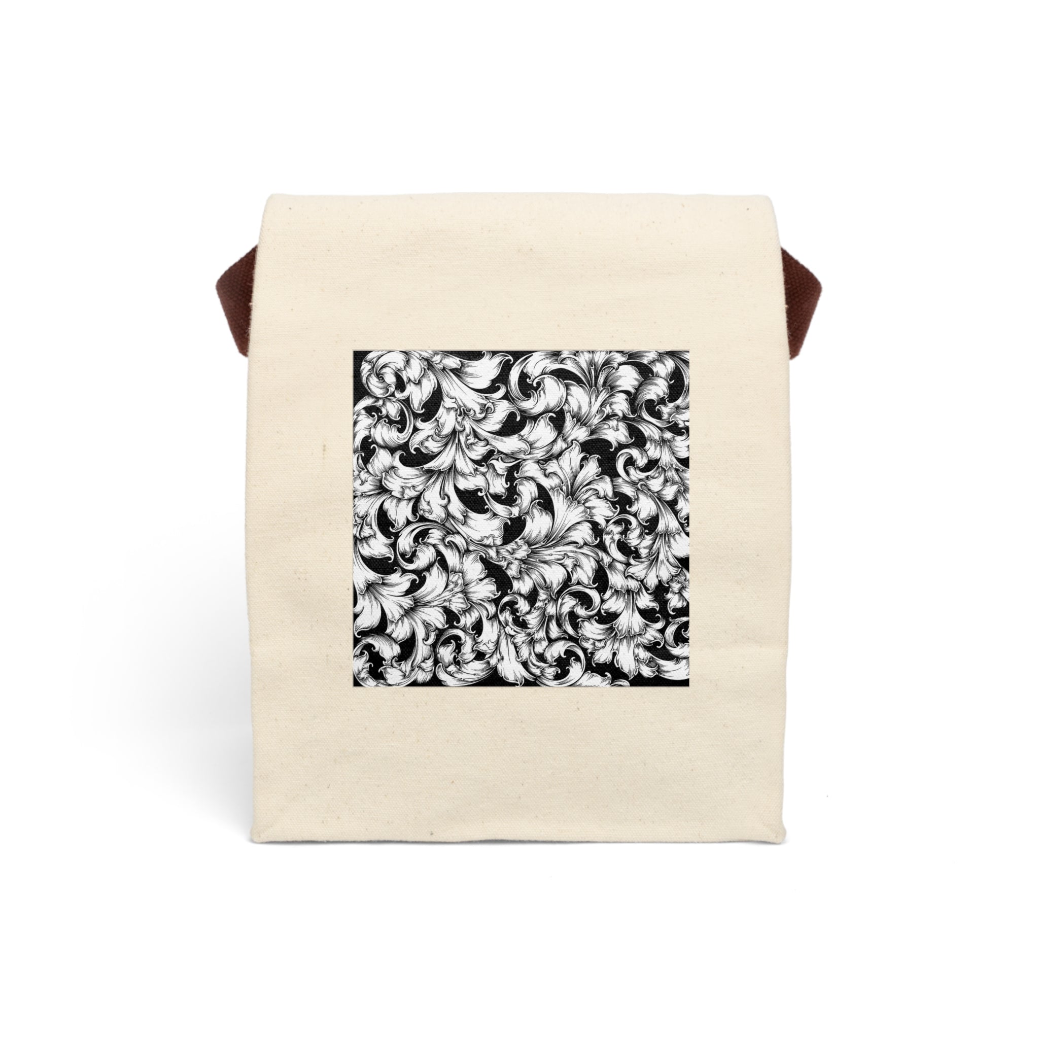 Stylish Canvas Lunch Tote with Strap, Eco-Friendly Lunch Bag, Reusable Snack Carrier, Chic Picnic Tote, Personalized Gift for Adults