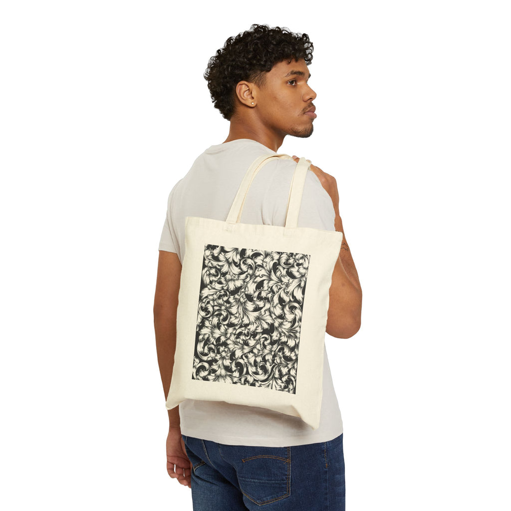 Chic Abstract Cotton Canvas Tote Bag | Stylish Reusable Shopping Gift | Eco-Friendly, Minimalist Design, Art Lover Tote