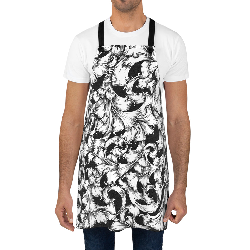 Elegant Floral Pattern Apron, Stylish Cooking Gift, Kitchen Fashion for Chefs, Unique Baking Accessory, Home Cooking Essentials