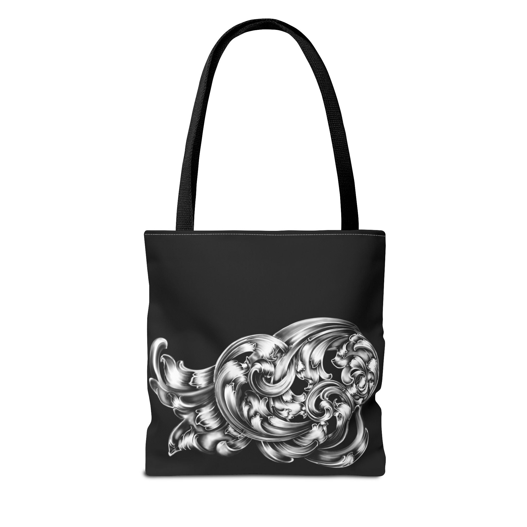 Chic Monochrome Tote Bag, Stylish Everyday Bag, Artful Grocery Tote, Trendy Gift for Art Lovers, AOP Tote for Shopping
