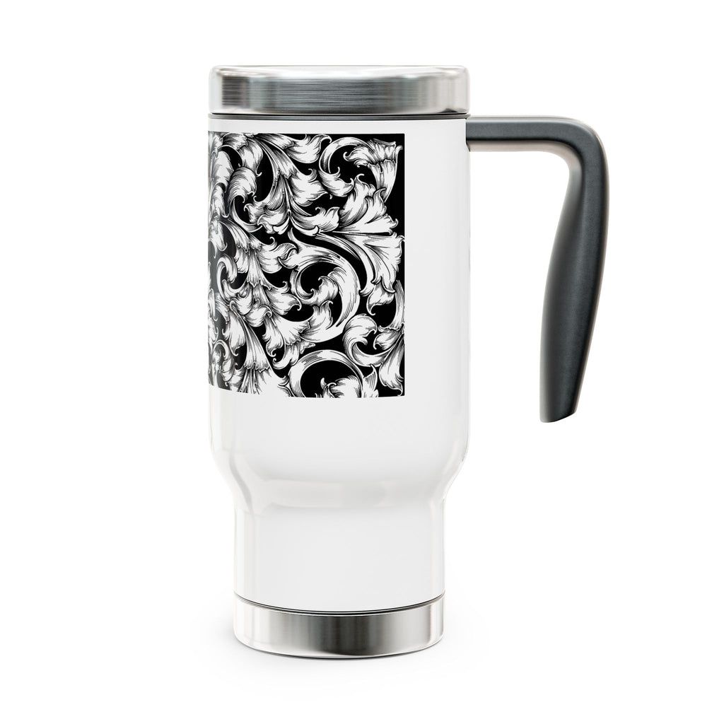 Stylish Stainless Steel Travel Mug, Travel Coffee Cup, Floral Travel Mug, Insulated Mug, Gift for Travelers