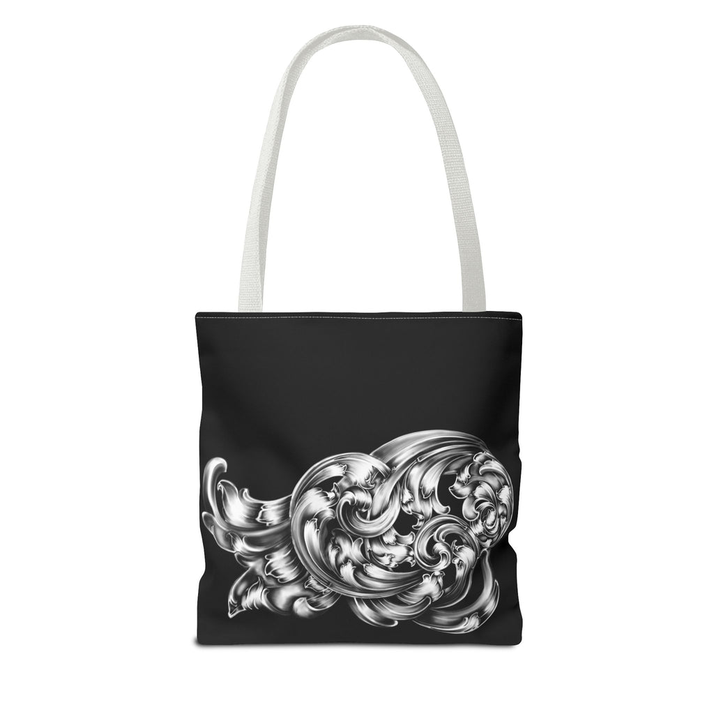 Chic Monochrome Tote Bag, Stylish Everyday Bag, Artful Grocery Tote, Trendy Gift for Art Lovers, AOP Tote for Shopping