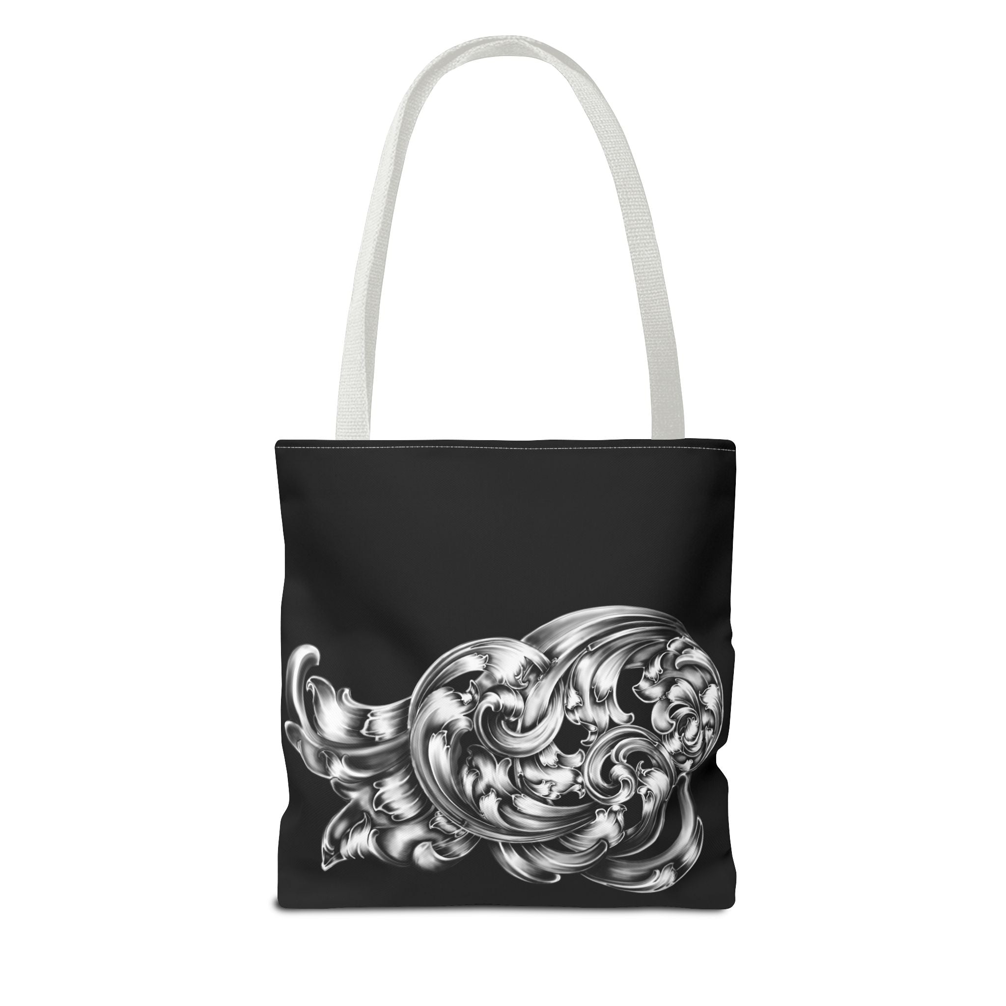 Chic Monochrome Tote Bag, Stylish Everyday Bag, Artful Grocery Tote, Trendy Gift for Art Lovers, AOP Tote for Shopping