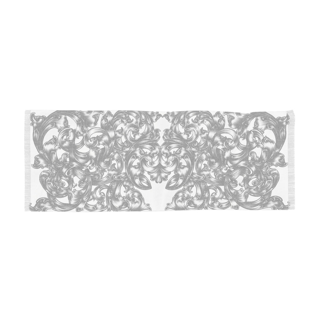 Lightweight Scarf — Black Ornamental Baroque Pattern
