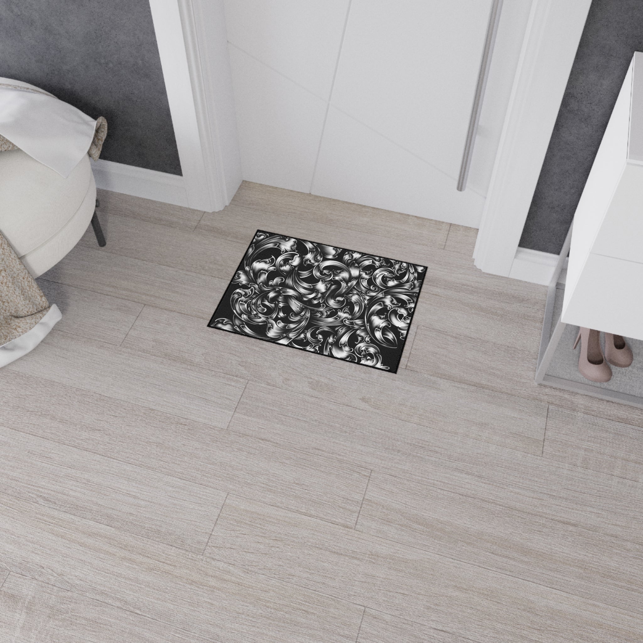 Baroque Swirl Heavy-Duty Floor Mat