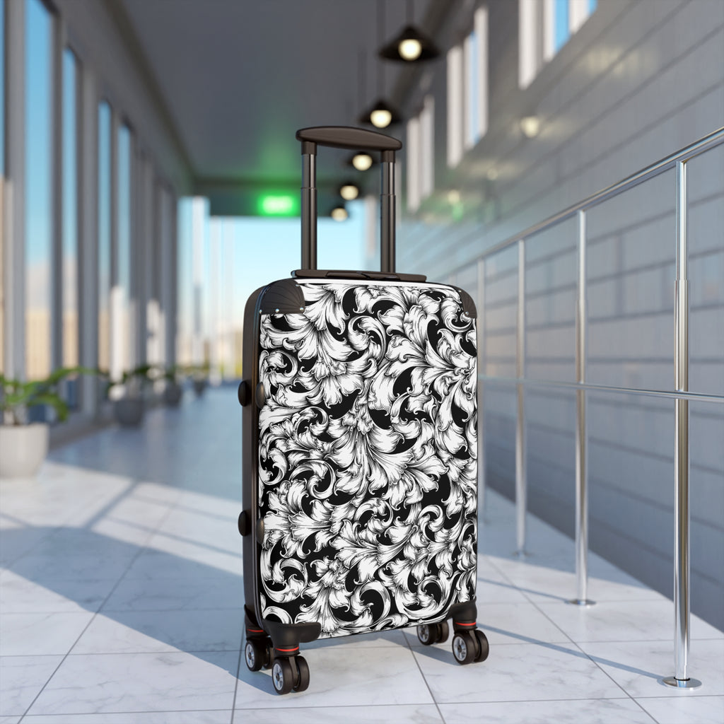 Elegant Floral Print Suitcase, Travel Luggage, Stylish Carry-On, Vacation Essentials, Trendy Travel Accessory, Perfect Gift for Jetsetters
