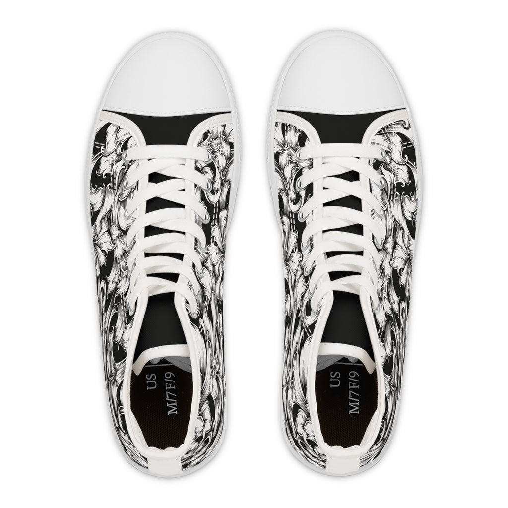 Stylish High Top Sneakers for Women, Trendy Footwear, Unique Design, Fashion Statement Shoes, Perfect Gift for Her