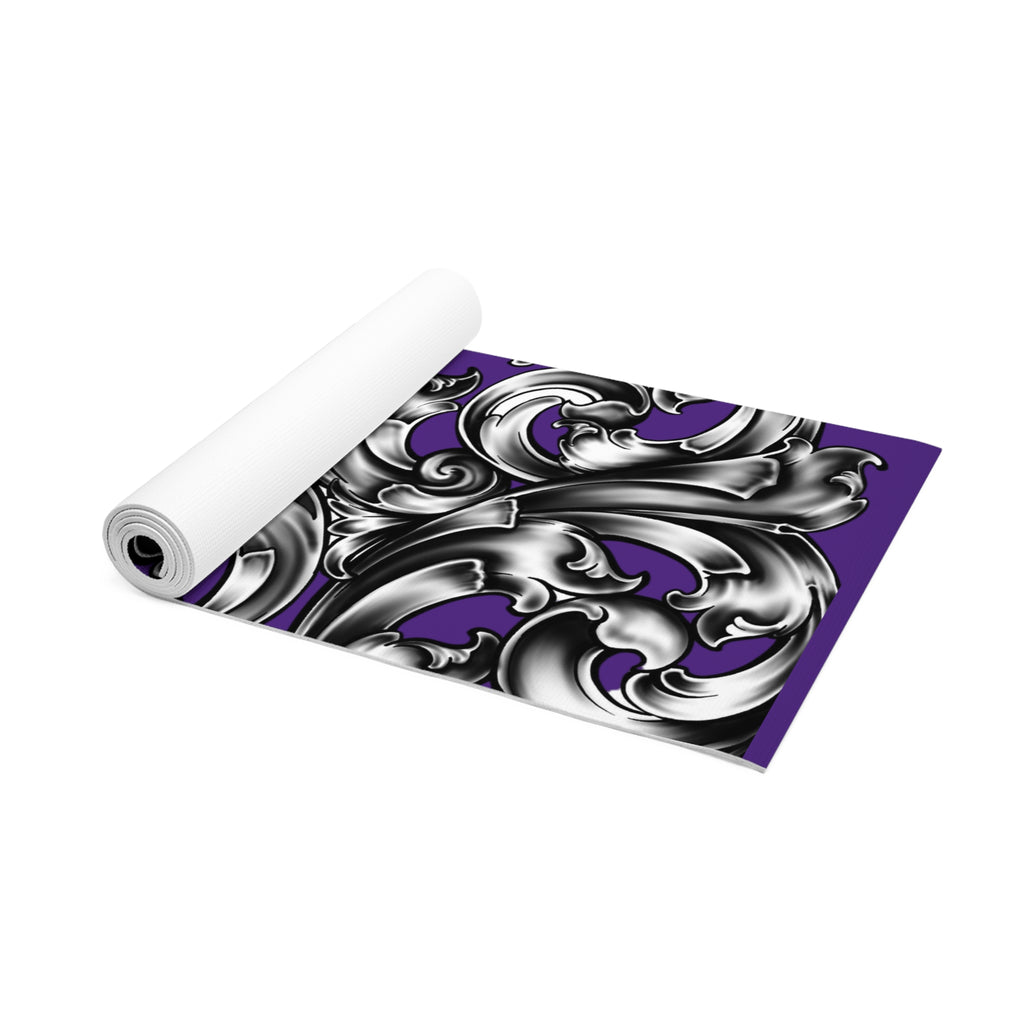 Elegant Metallic Swirl Foam Yoga Mat