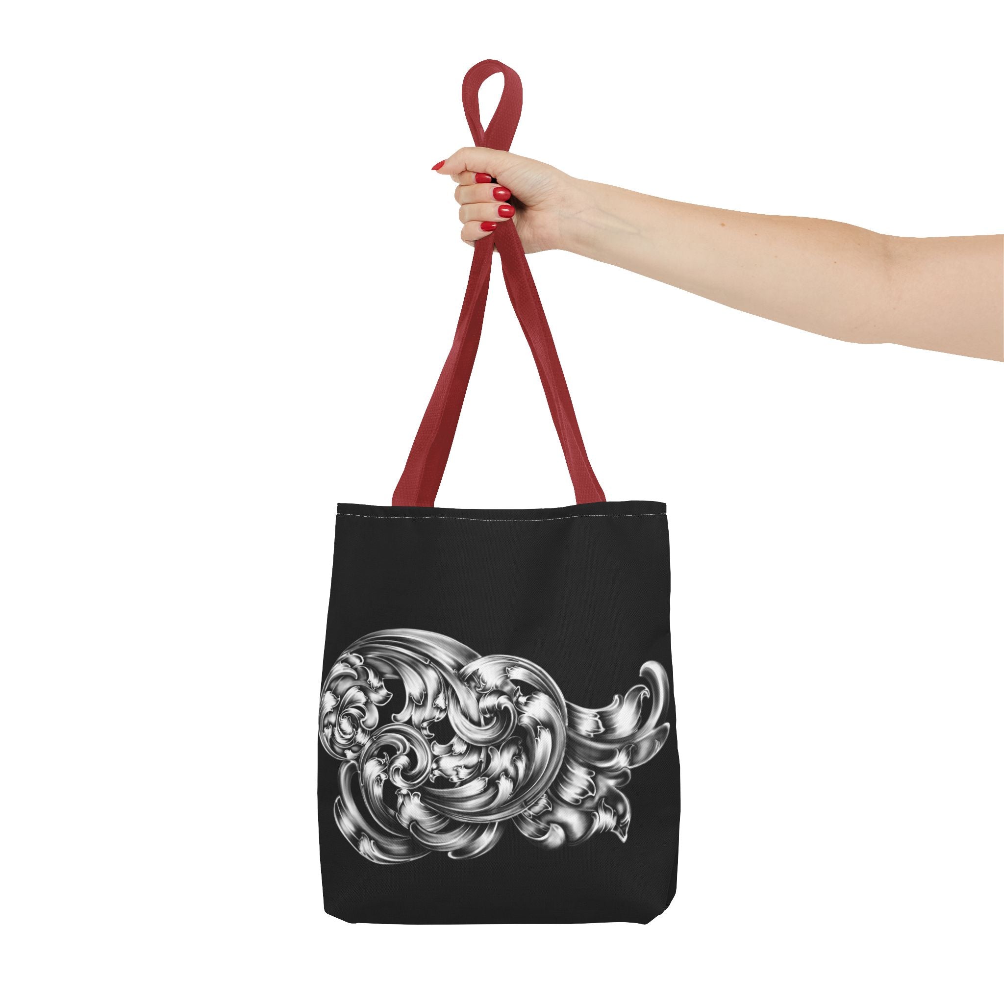 Chic Monochrome Tote Bag, Stylish Everyday Bag, Artful Grocery Tote, Trendy Gift for Art Lovers, AOP Tote for Shopping
