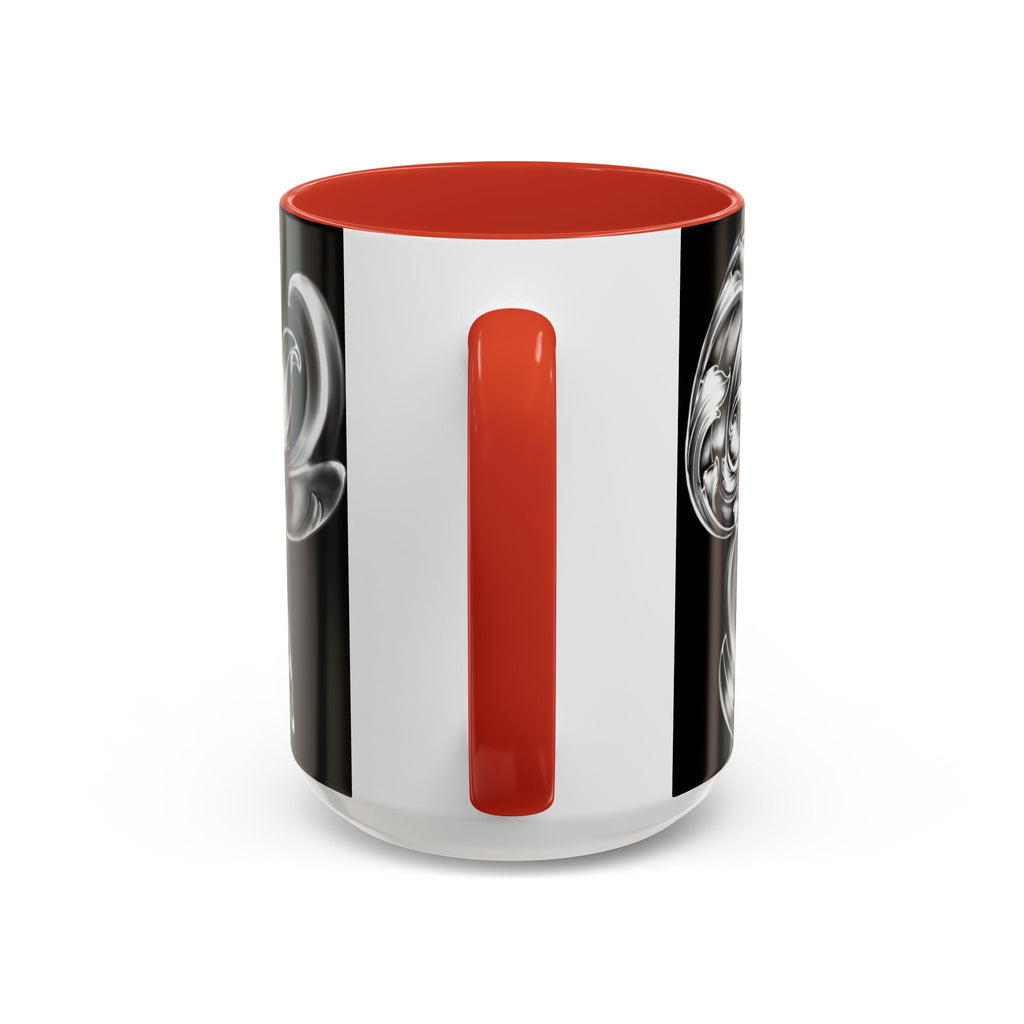 Elegant Black & Silver Accent Coffee Mug - Decorative Drinkware for Home, Office, Gift Idea, Unique Design, Coffee Lover's Mug