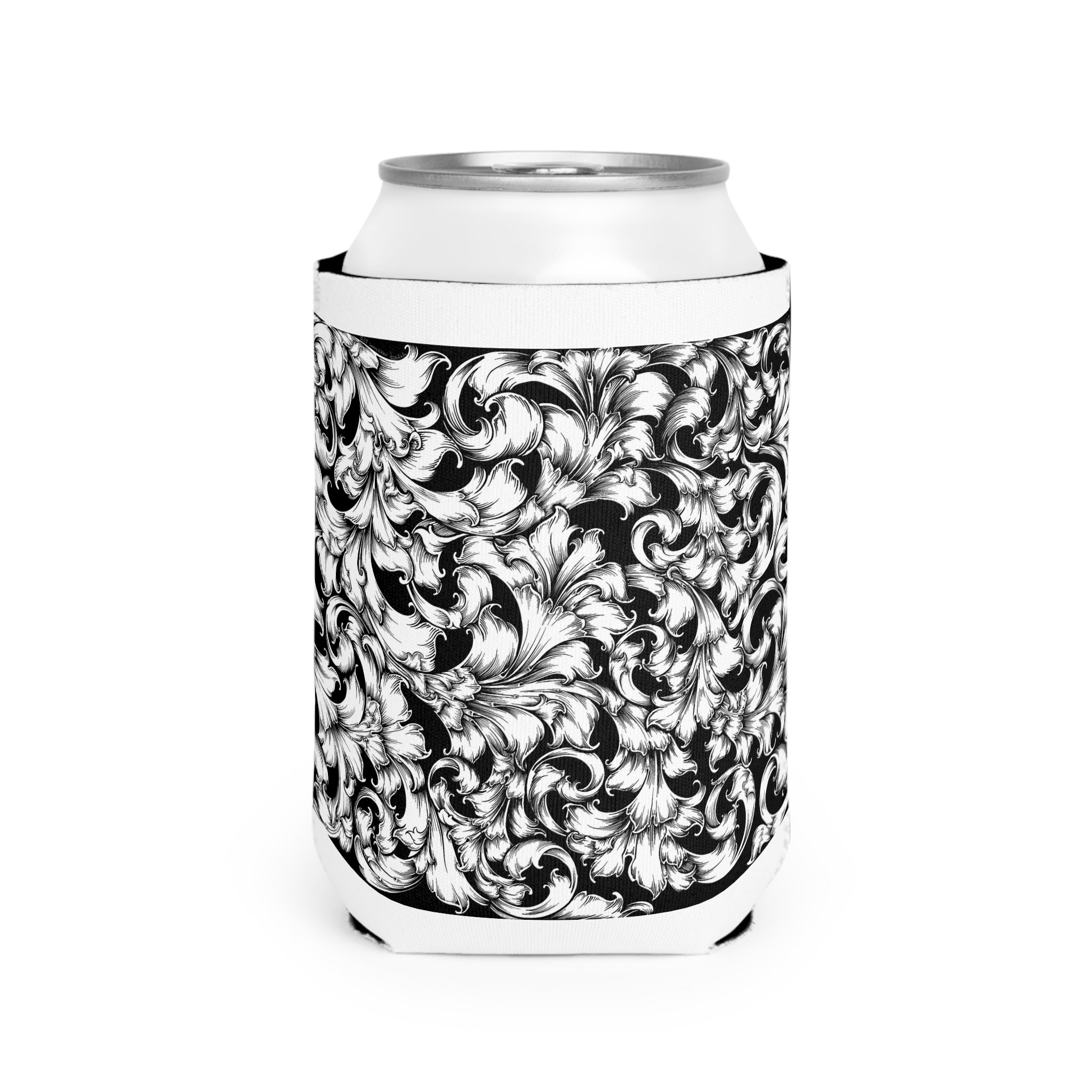 Elegant Floral Can Cooler Sleeve, Drink Insulator, Party Favor, Wedding Gift, BBQ Essential, Stylish Beverage Holder