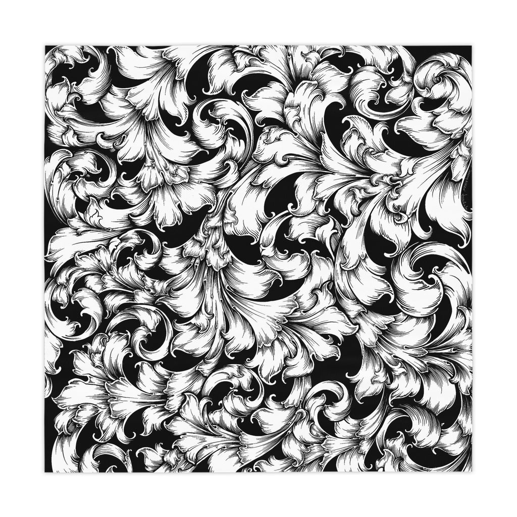 Elegant Floral Tablecloth - Perfect for Dining, Weddings, Events, Home Decor, Black and White Decor