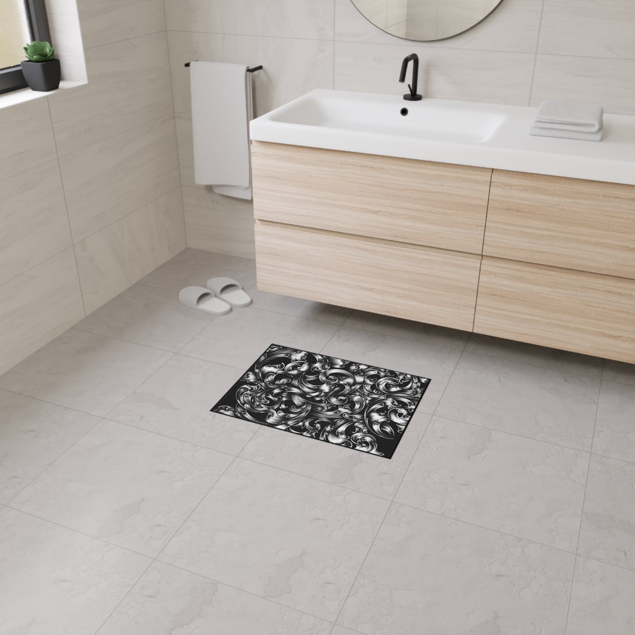 Baroque Swirl Heavy-Duty Floor Mat