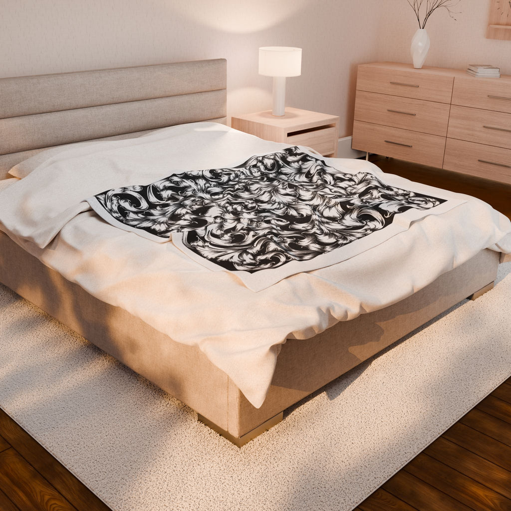 Elegant Velveteen Plush Blanket, Cozy Home Decor for All Seasons, Perfect for Gifting, Stylish Throw for Relaxation, Decorative Comforter