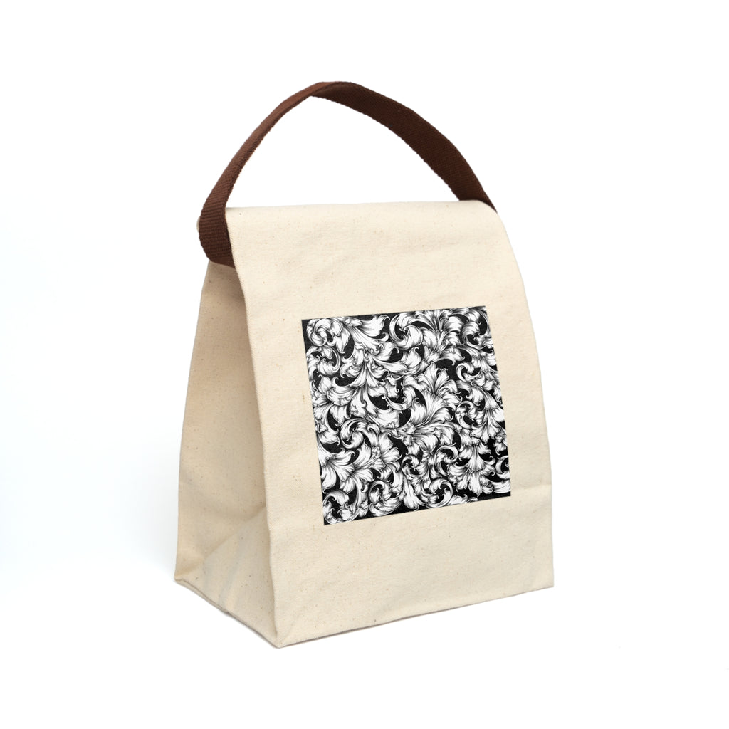 Stylish Canvas Lunch Tote with Strap, Eco-Friendly Lunch Bag, Reusable Snack Carrier, Chic Picnic Tote, Personalized Gift for Adults
