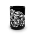 Elegant Baroque-Inspired Black Mug, 15oz - Stylish Coffee Cup, Unique Gift for Tea Lovers, Home Decor, Elegant Kitchen