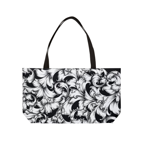 Chic Floral Weekender Tote Bag | Travel Companion, Beach Bag, Overnight Escape, Grocery Bag, Gym Bag, Stylish Carryall
